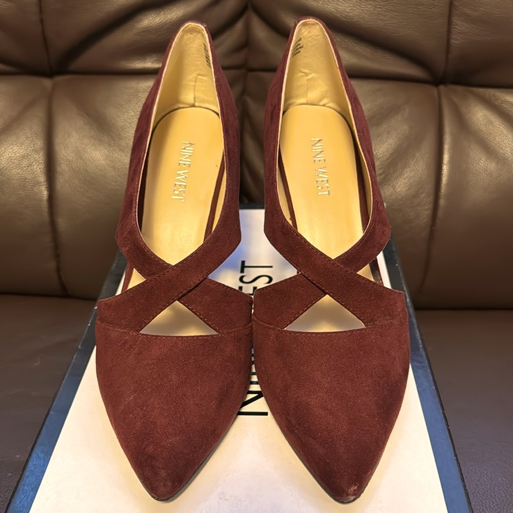Nine West dark red heels
